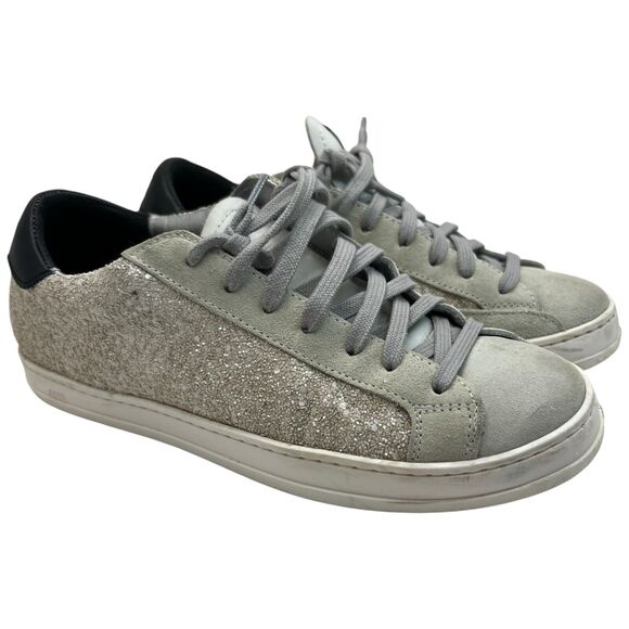 P448 John Sneakers In Glitter Pearl Women’s Size 38 - Picture 1 of 11